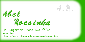 abel mocsinka business card